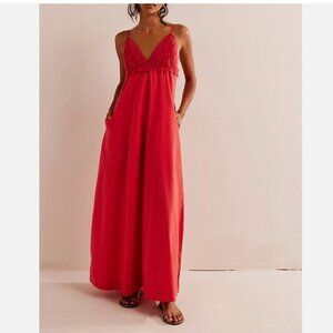 NWOT- FP Crochet Maxi Dress- Sz S
